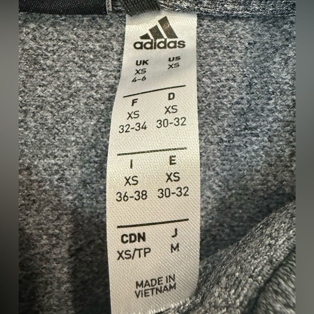 Adidas Womens XS Gray Mint Green 3 Stripe Full Zip Track Jacket - Picture 10 of 11